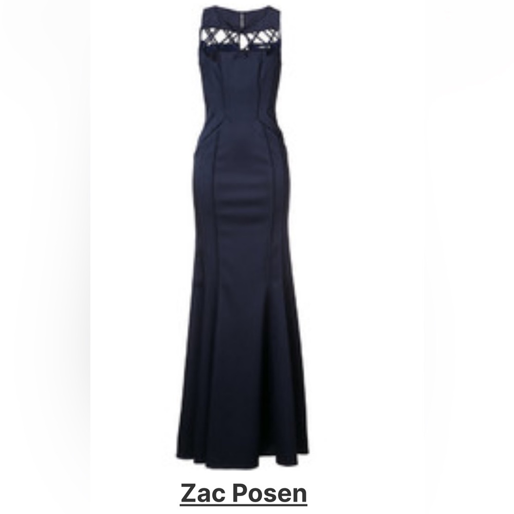 Zac Zac Posen Navy Blue Mermaid Style Dress